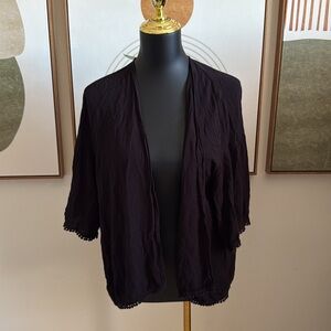 H&M Black Oversized 3/4 Sleeve Kimono
